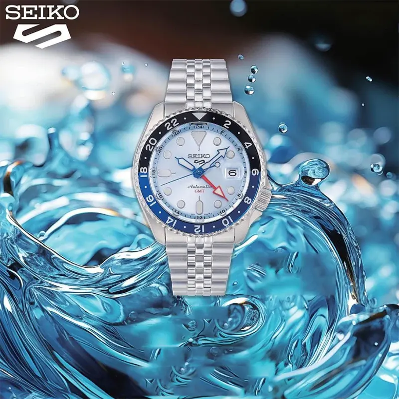 Seiko 5 Sports GMT Ice Blue Limited Edition Men’s Watch- SSK029K1